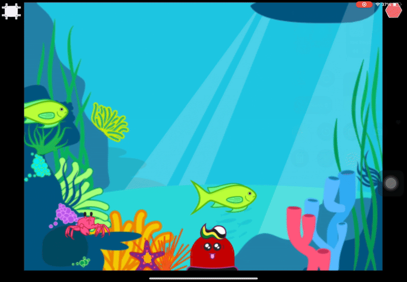 ScratchJr student 3 project showing animated storytelling